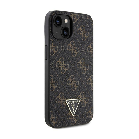 Guess 4G Triangle Metal Logo - pouzdro pro iPhone 15 Plus (černé)