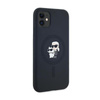 Karl Lagerfeld szilikon Karl & Choupette MagSafe - iPhone 11 tok (fekete)