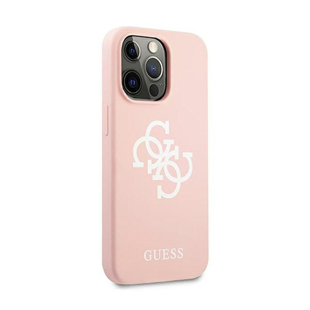Guess Silicone 4G Big Logo - Coque iPhone 13 Pro Max (rose)