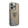 Guess Liquid Glitter Triangle Logo Case – Etui iPhone 14 Pro Max (czarny)
