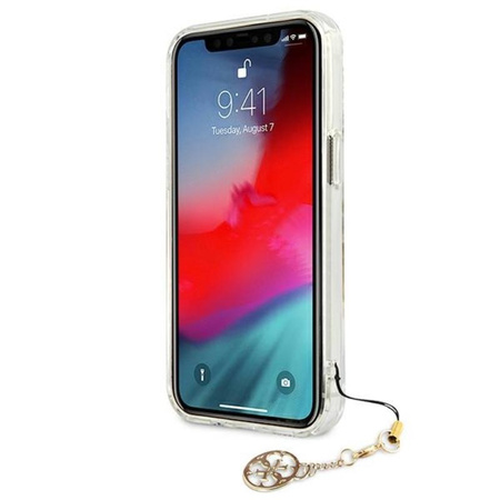 Guess 4G Big Logo Charm Gold- iPhone 13 Case (gold charms)