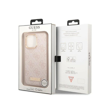 Guess 4G Logo Platte MagSafe - iPhone 13 Pro Tasche (rosa)