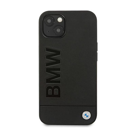 BMW Leather Hot Stamp - Coque pour iPhone 14 (Noir)