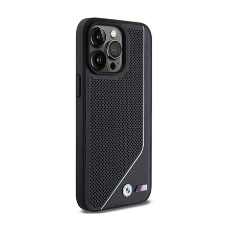 BMW Perforated Twisted Line MagSafe - iPhone 15 Pro Case (noir)