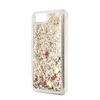 Guess Liquid Glitter Hearts - pouzdro pro iPhone SE 2020 / 8 / 7 (zlaté/červené)