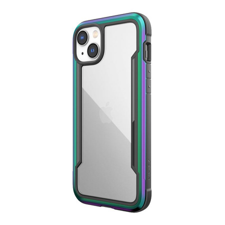 X-Doria Raptic Shield - Coque en aluminium pour iPhone 14 Plus (Testé en chute 3m) (Iridescent)