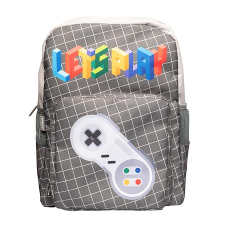 Gameration - Retro školní batoh (šedý)