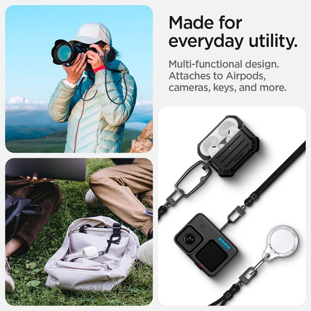 Spigen Universal Strap Set Crossbody & Handgelenk - Schulter- und Handgelenk-Telefonriemen (Schwarz)