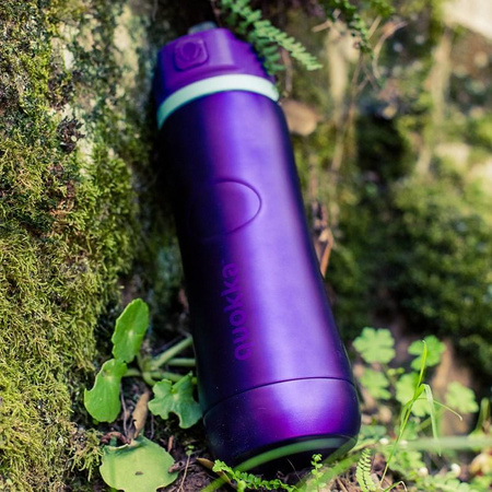 Quokka Spring - Butelka bidon termiczny ze stali nierdzewnej z systemem szybkiego otwierania 600 ml (Aqua Violet)