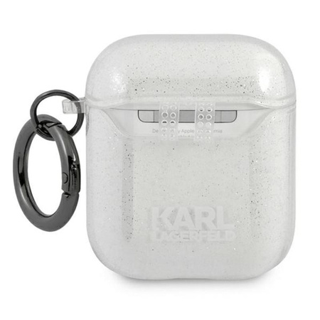 Karl Lagerfeld Choupette Head Glitter - Airpods tok (ezüst)