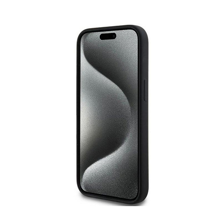 DKNY Liquid Silicone White Printed Logo MagSafe - Case for iPhone 14 / 15 / 13 (black)