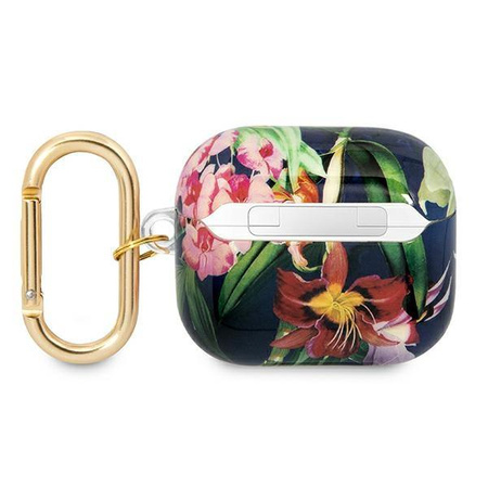 Guess Flower Strap - pouzdro pro Airpods 3 (modré)