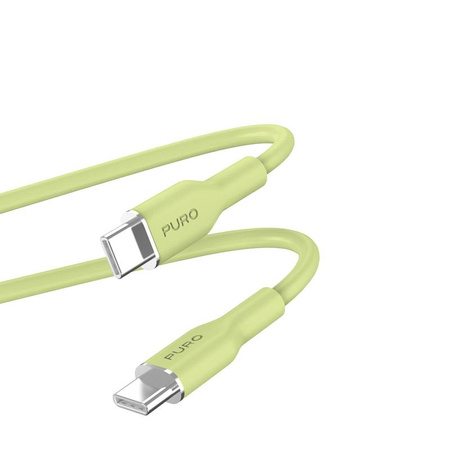 Câble souple PURO ICON - Câble USB-C vers USB-C 1,5 m (Vert Matcha)