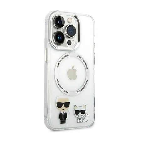 Karl Lagerfeld Karl & Choupette Aluminum MagSafe - iPhone 14 Pro Case (Transparent)