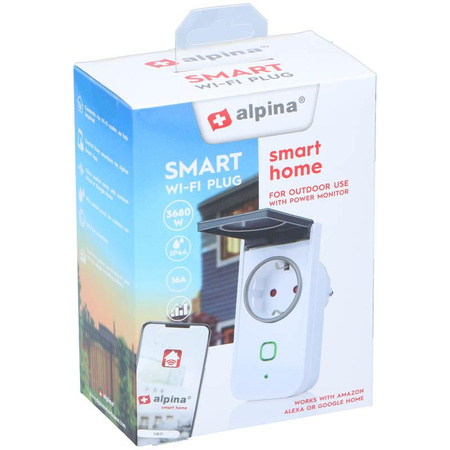 Alpina - Wi-Fi smart socket measuring energy consumption 230 V 3,7 kW