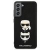 Karl Lagerfeld Saffiano Karl & Choupette fejek - Samsung Galaxy S21 FE tok (fekete)