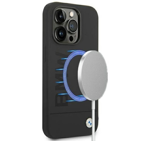 BMW szilikon aláírás Logó Magsafe - iPhone 14 Pro tok (fekete)