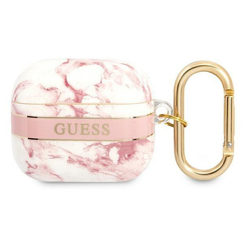 Guess Marble Strap -  Cover for Airpods 3 (Pink)