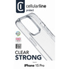 Cellularline Clear Strong - iPhone 15 Pro Case with Antimicrobial Protection (Clear)