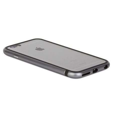 Moshi iGlaze Luxe - Hülle mit Aluminiumrahmen iPhone 6s Plus / iPhone 6 Plus (Titanium Grey)