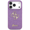 ETUI DO IPHONE 17 PRO GUESS GLITTER ORYGINALNE FIOLETOWE BROKATOWE MODNE