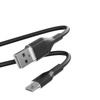 PURO ICON Soft Cable - USB-A to USB-C cable 1.5 m (Black)