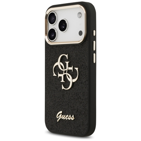 Guess Fixed Glitter Big 4G Metal Frame - Case iPhone 17 Pro (black)