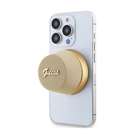 Guess Magnetic Script Metal Logo - Enceinte Bluetooth V5.3 (Or)