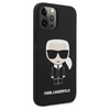 Pouzdro Karl Lagerfeld Fullbody Silicone Iconic - iPhone 12 Pro Max (černé)