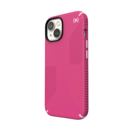 Speck Presidio2 Grip MagSafe - protiskluzové pouzdro pro iPhone 14 / iPhone 13 (Digitalpink / Blossompink / White)
