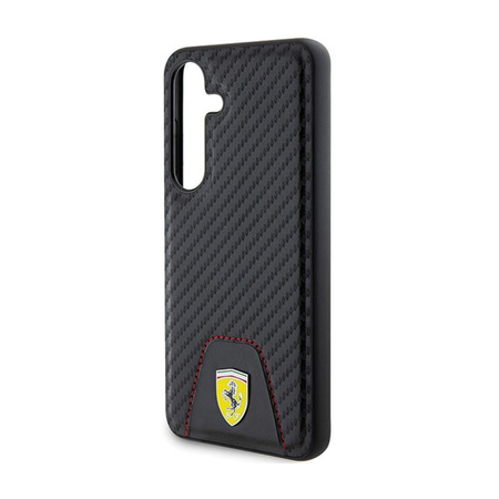 Ferrari Carbon Stitched Bottom - Etui Samsung Galaxy S24 (czarny)