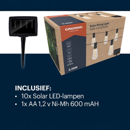 Grundig - Solar Garden LED Lights 3.35 m