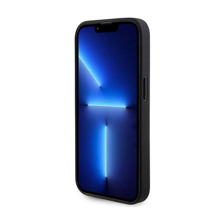 Guess Perforált 4G Glitter - iPhone 15 Pro tok (fekete)