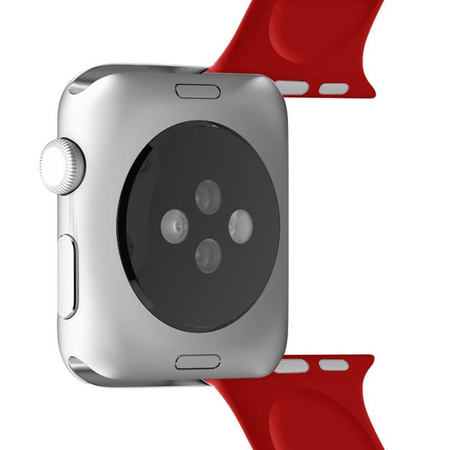 PURO ICON - Elastisches Sportarmband für Apple Watch 38/40/41 mm (S/M & M/L) (rot)