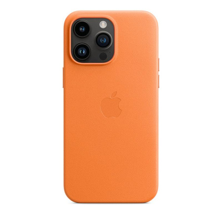 Apple Leather Case - Leather Case with MagSafe for iPhone 14 Pro Max (orange)