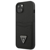 Guess Saffiano Double Card Triangle - iPhone 13 tok (fekete)