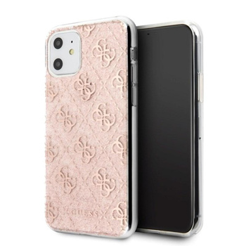 Guess 4G Glitter - Coque pour iPhone 11 (rose)