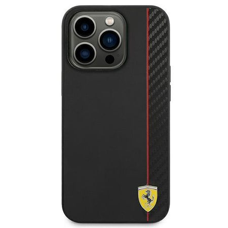Ferrari Carbon - Coque pour iPhone 14 Pro (Noir)