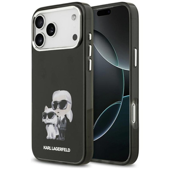 Karl Lagerfeld IML Aquarelle Karl & Choupette & Logo MagSafe - Case for iPhone 17 Pro Max (black)