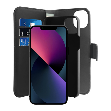 PURO Geldbörse abnehmbar - 2-in-1 iPhone 14 Plus Tasche (schwarz)