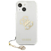 Guess 4G Big Logo Charm Gold- iPhone 13 Case (gold charms)