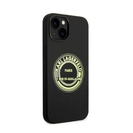 Karl Lagerfeld Silikon RSG - Hülle für iPhone 14 Plus (Schwarz)