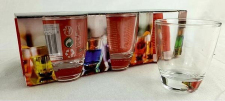 KIELISZKI DO WÓDKI SHOTÓW 45 ML ZESTAW, na 18, na 50 urodziny, Alpina, 6szt