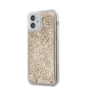 Guess 4G Liquid Glitter - iPhone 12 Mini tok (arany)