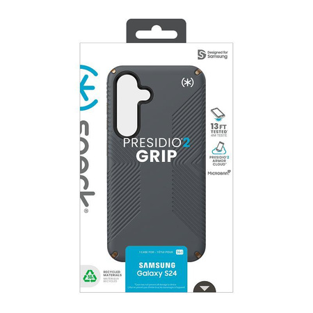 Speck Presidio2 Grip - pouzdro pro Samsung Galaxy S24 (Charcoal Grey / Cool Bronze)