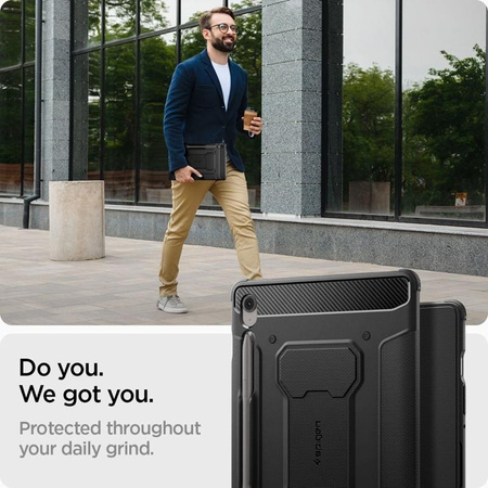 Spigen Rugged Armor Pro - Gehäuse für Samsung Galaxy Tab S10 FE+ 13.1" (Schwarz)