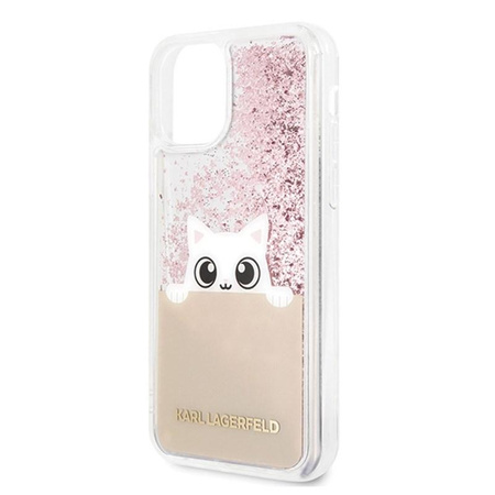 Karl Lagerfeld K-Peek A Boo - iPhone 11 Pro Max Hülle (Glitter Pink Gold)