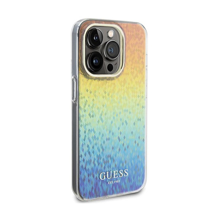 Guess IML Faceted Mirror Disco Iridescent - iPhone 14 Pro tok (Irizáló)