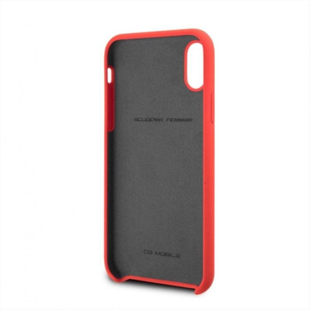 Coque rigide en silicone Ferrari - Coque iPhone Xs / X (rouge)