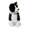 Rappa - Mascotte realistica in peluche del cane Border Collie seduta 40 cm Ecologico